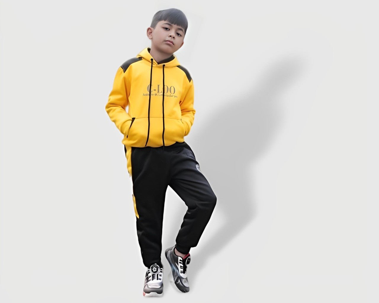 Yellow - Winter Hoodie Tracksuit - Unisex