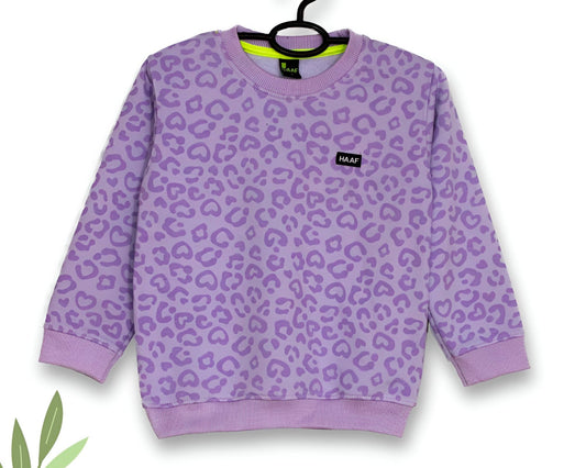 Purple Animal Print Sweat-Shirt