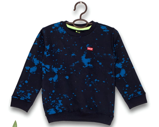 Tie & Dye Navy Blue Sweat Shirt